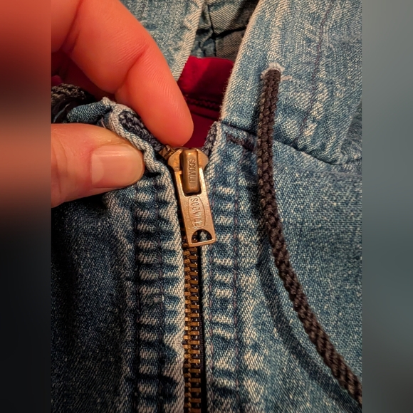 Vintage 80s Carhartt 8HJ Denim Hooded Jacket - Picture 5 of 10